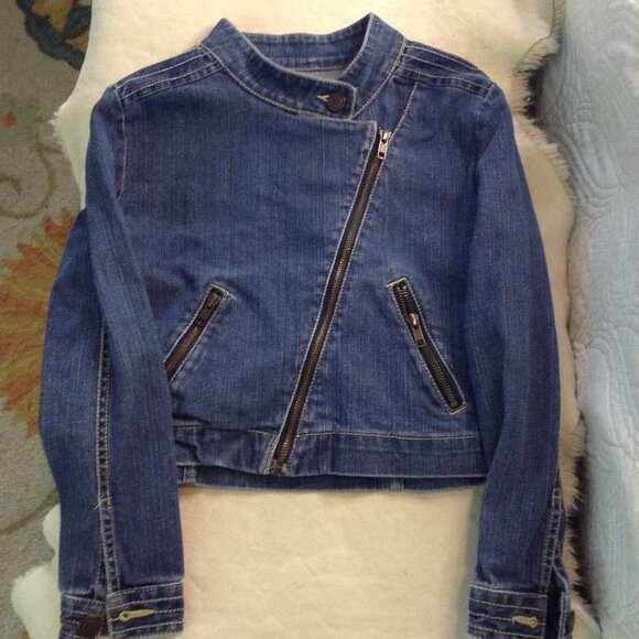 Tucker &Tate S/M (10-12) Girls Denim Jacket; Bomber Style, Little Biker, Kidcore - Picture 1 of 4